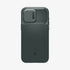 ACS06599 - iPhone 15 Pro Max Case Optik Armor (MagFit) in black showing the back with lens slot open